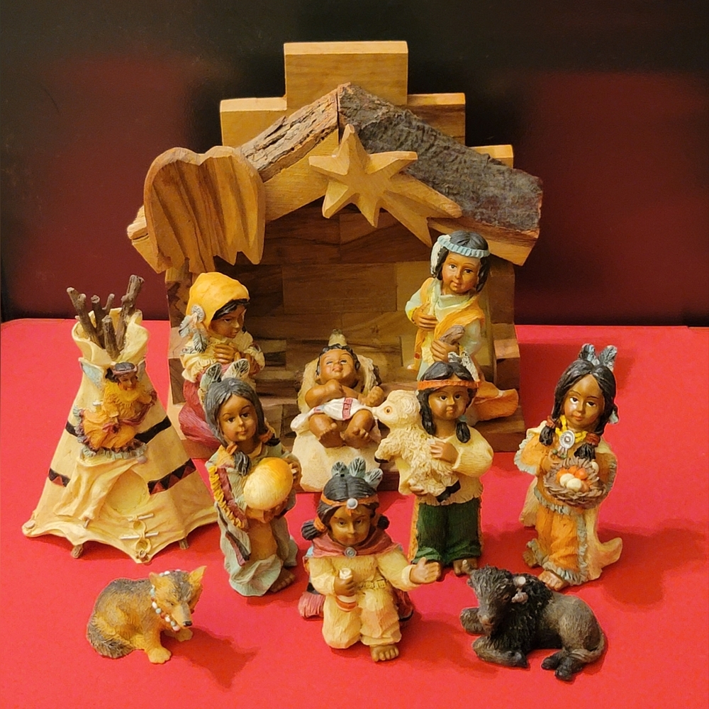 Aboriginal Nativity Scene. Vintage. EUC.